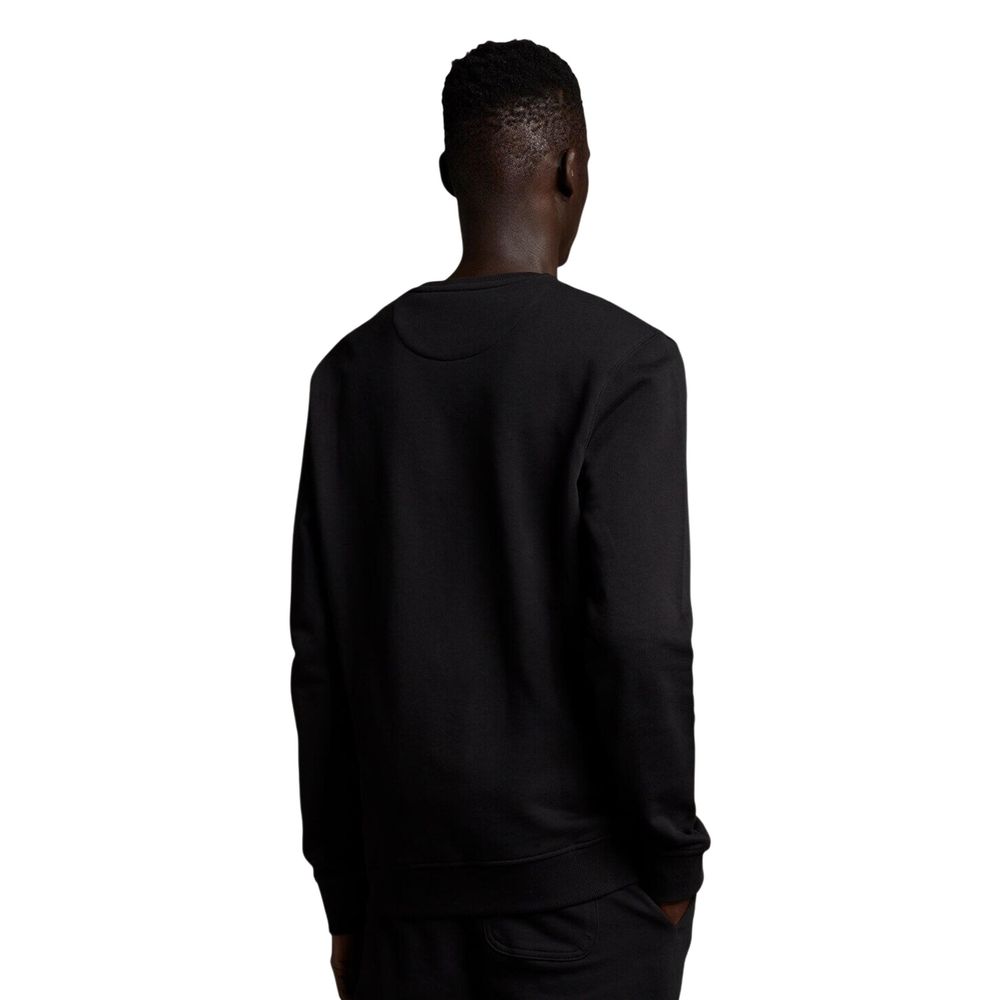 Activewear Sweatshirt by Lyle & Scott for men in cotton black features an contemporary silhouette with , refined detailing, and an contemporary crew neckline for a sophisticated performance look.