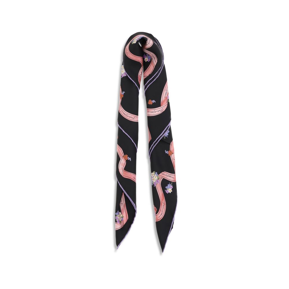 Scarf by Dolce & Gabbana for women in silk multicolor, floral & print showcases a warm silhouette from the Silk Scarf collection, offering a warm drape that exudes sophisticated luxury.