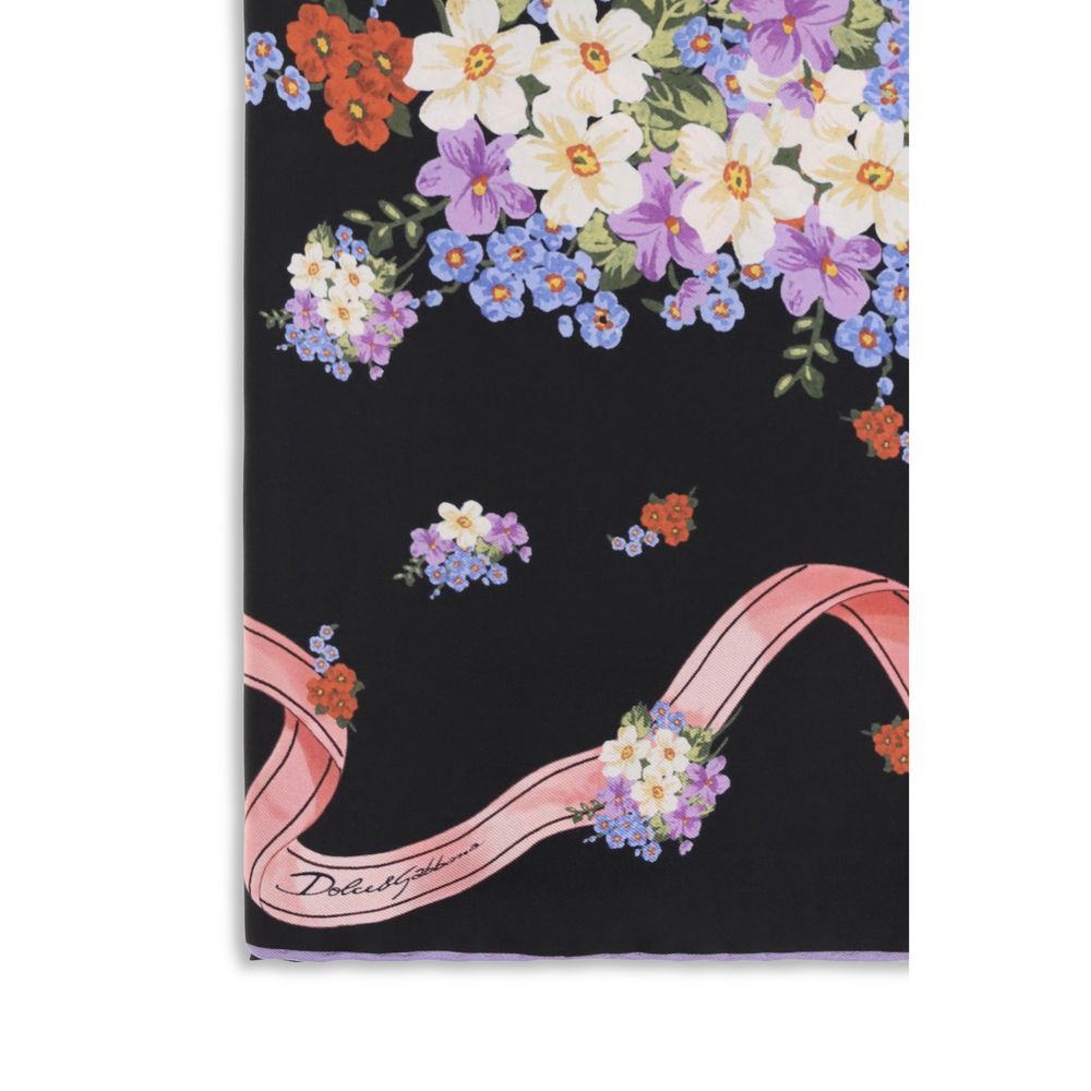 Scarf by Dolce & Gabbana for women in silk multicolor, floral & print presents a cosy silhouette, artfully capturing the sophisticated design and premium aesthetic of the Silk Scarf.