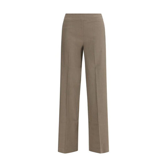 Palazzo Pants by Avenue Montaigne for women in linen & rayon beige presents a tailored silhouette, showcasing a tailored relaxed-fit, regular-fit & wide and long cut with a refined for a truly tailored aesthetic.