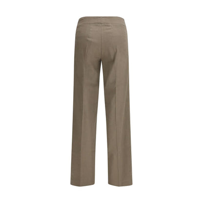 Palazzo Pants by Avenue Montaigne for women in linen & rayon beige features an refined tailoring silhouette, showcasing a premium relaxed-fit, regular-fit & wide with a and long cut for a refined tailoring look.