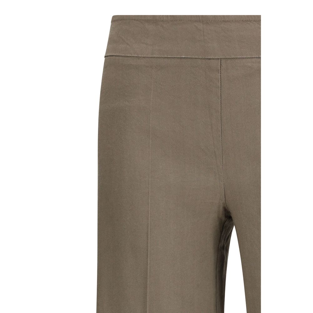 Palazzo Pants by Avenue Montaigne for women in linen & rayon beige presents a tailored silhouette, showcasing a tailored relaxed-fit, regular-fit & wide and long cut with a refined for a truly tailored aesthetic.