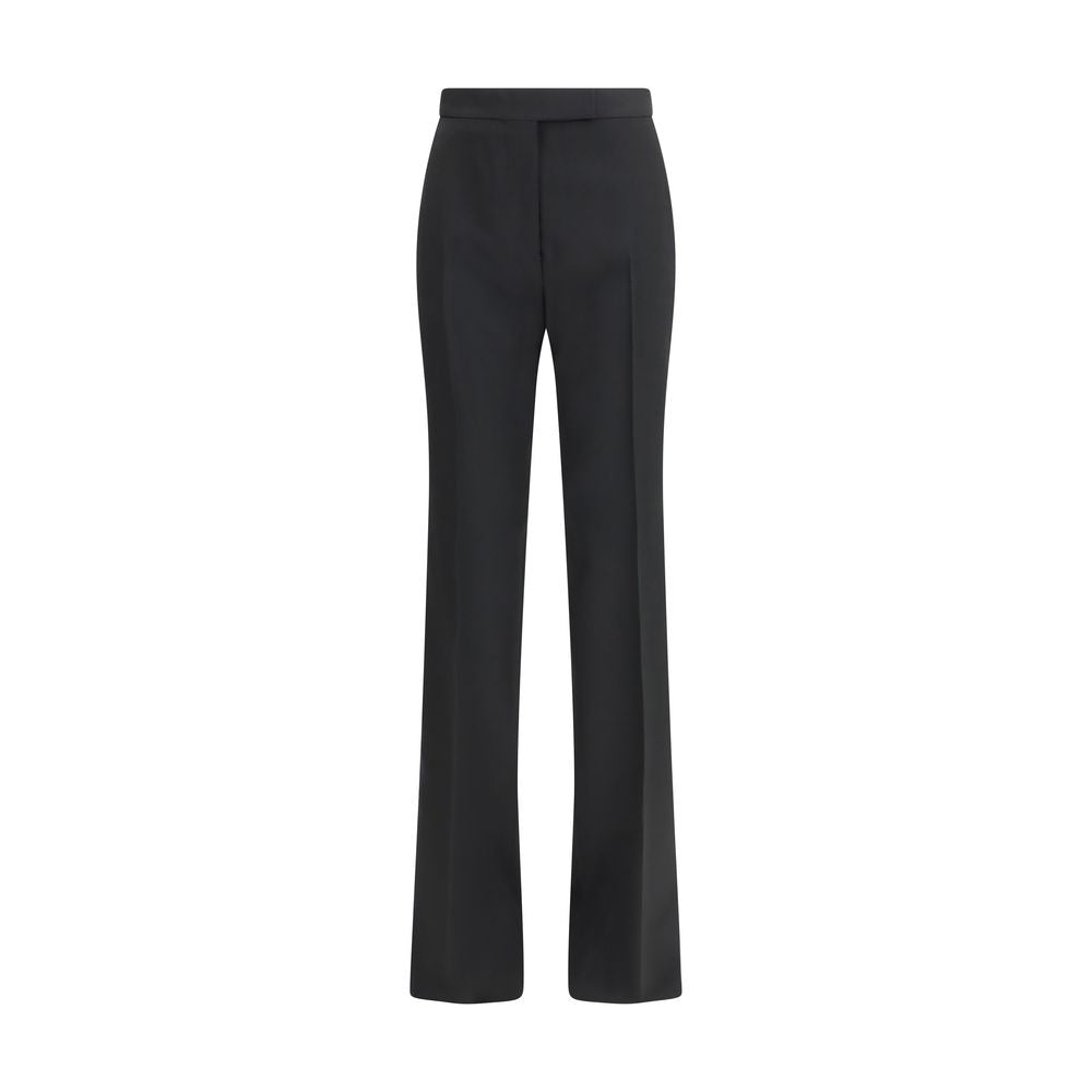 Trousers by Tom Ford for women in wool bicolour & black features an sartorial silhouette, showcasing a precise straight-leg & regular-fit and long with a sartorial for a refined look.