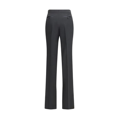 Trousers by Tom Ford for women in wool bicolour & black features a artisanal silhouette, showcasing a sophisticated straight-leg & regular-fit with a long and for a artisanal finish.