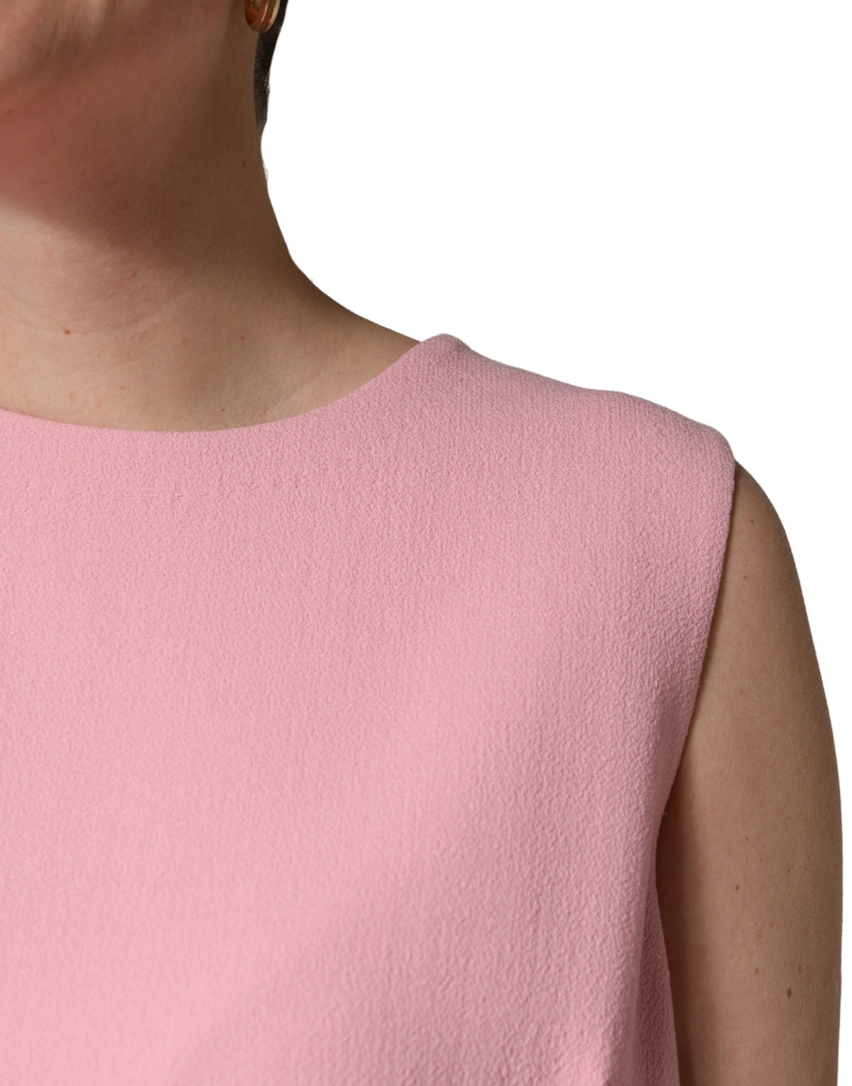 Dolce & Gabbana Women's Shift Cocktail Sleeveless Virgin Wool Silk & Nylon Mini Dress - Blue Pink
