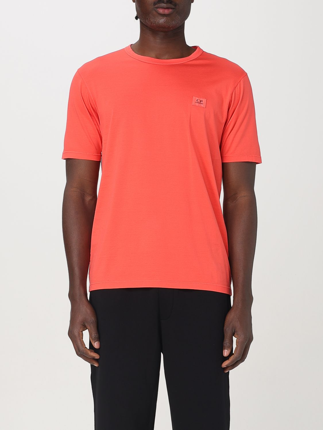Activewear T-Shirt by C.P. Company for men in cotton multicolor presents a kinetic silhouette, showcasing the kinetic short-sleeve and alongside functional for a premium, athletic look.