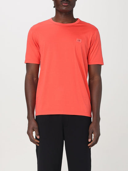 Activewear T-Shirt by C.P. Company for men in cotton multicolor presents a kinetic silhouette, showcasing the kinetic short-sleeve and alongside functional for a premium, athletic look.