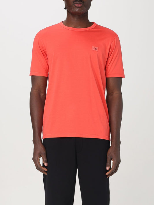 Activewear T-Shirt by C.P. Company for men in cotton multicolor presents a kinetic silhouette, showcasing the kinetic short-sleeve and alongside functional for a premium, athletic look.