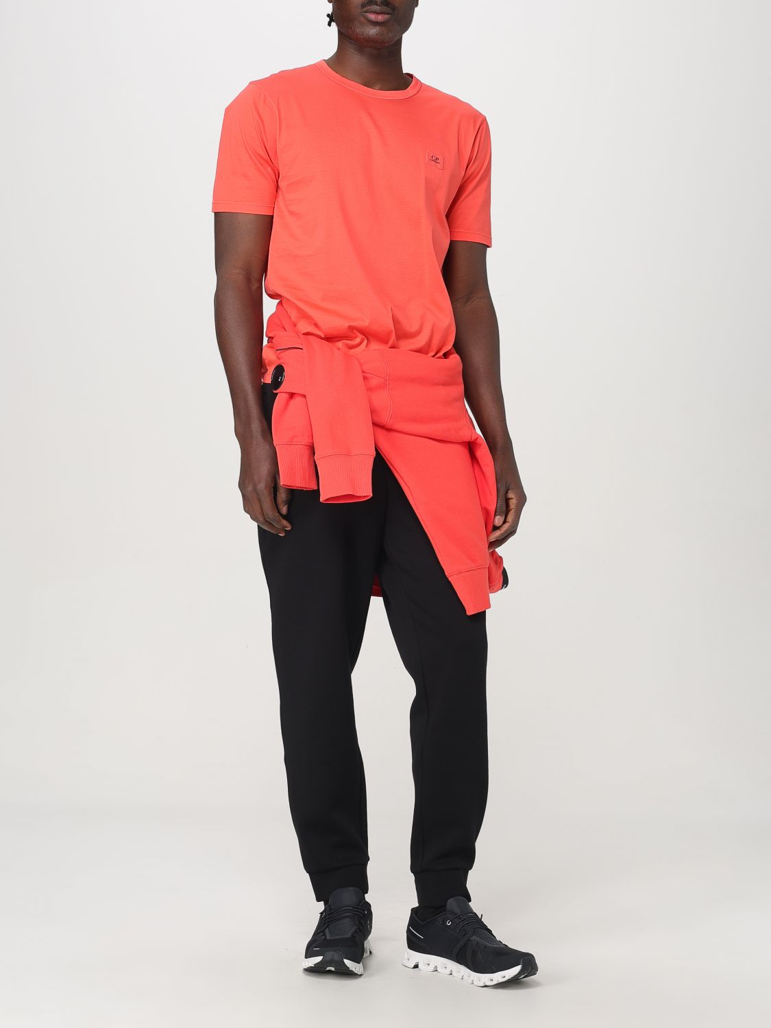 Activewear T-Shirt by C.P. Company for men in cotton multicolor features a sporty silhouette with and , showcasing innovative for a sporty finish.