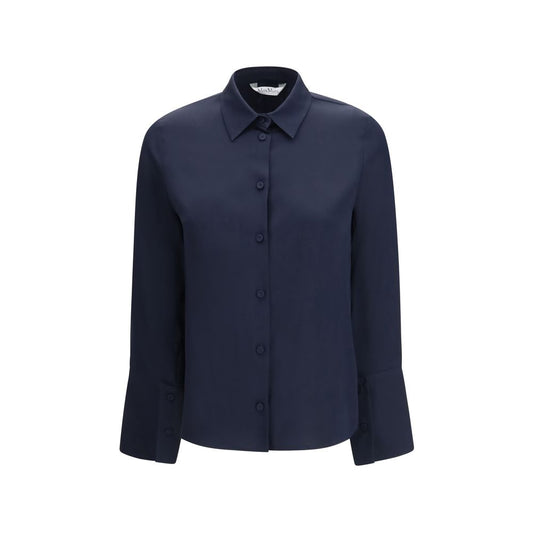 Shirt by Max Mara Pure for women in silk blue showcases a sublime silhouette, artfully detailed with a sublime and long-sleeve for a sophisticated, sublime finish.
