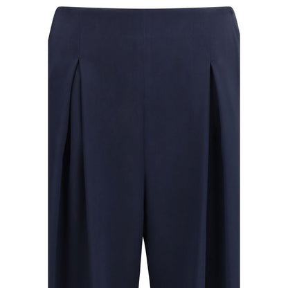 Max Mara Pure Blue Silk Casual Pants