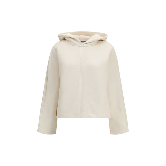 Sweatshirt Hoodie by Max Mara Pure for women in cotton polyester beige & signature features an avant-garde silhouette, showcasing a sophisticated hooded neckline and long-sleeve detail for a truly avant-garde finish.
