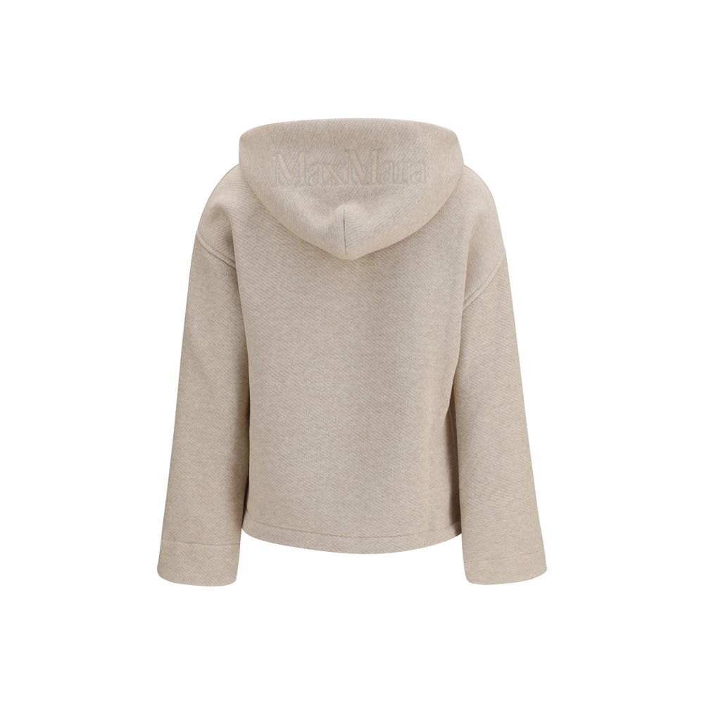 Sweatshirt Hoodie by Max Mara Pure for women in cotton polyester beige & signature features a edgy silhouette, detailed with a edgy hooded neckline and for a refined finish.