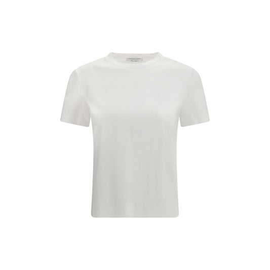 T-Shirt by Max Mara Pure for women in cotton white showcases a chic silhouette, artfully detailed with a chic crew neckline and for a chic finish.
