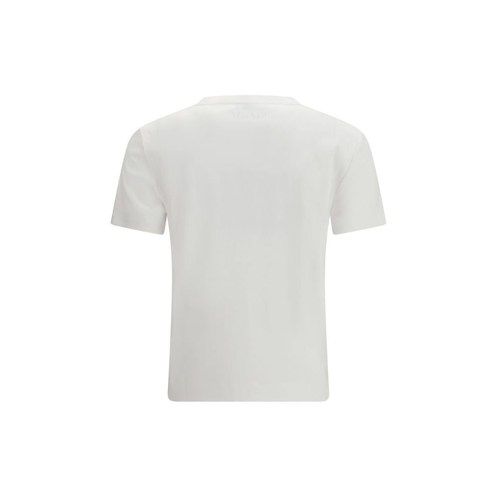 T-Shirt by Max Mara Pure for women in cotton white features a plush silhouette, showcasing a sophisticated crew neckline and for a truly plush finish.
