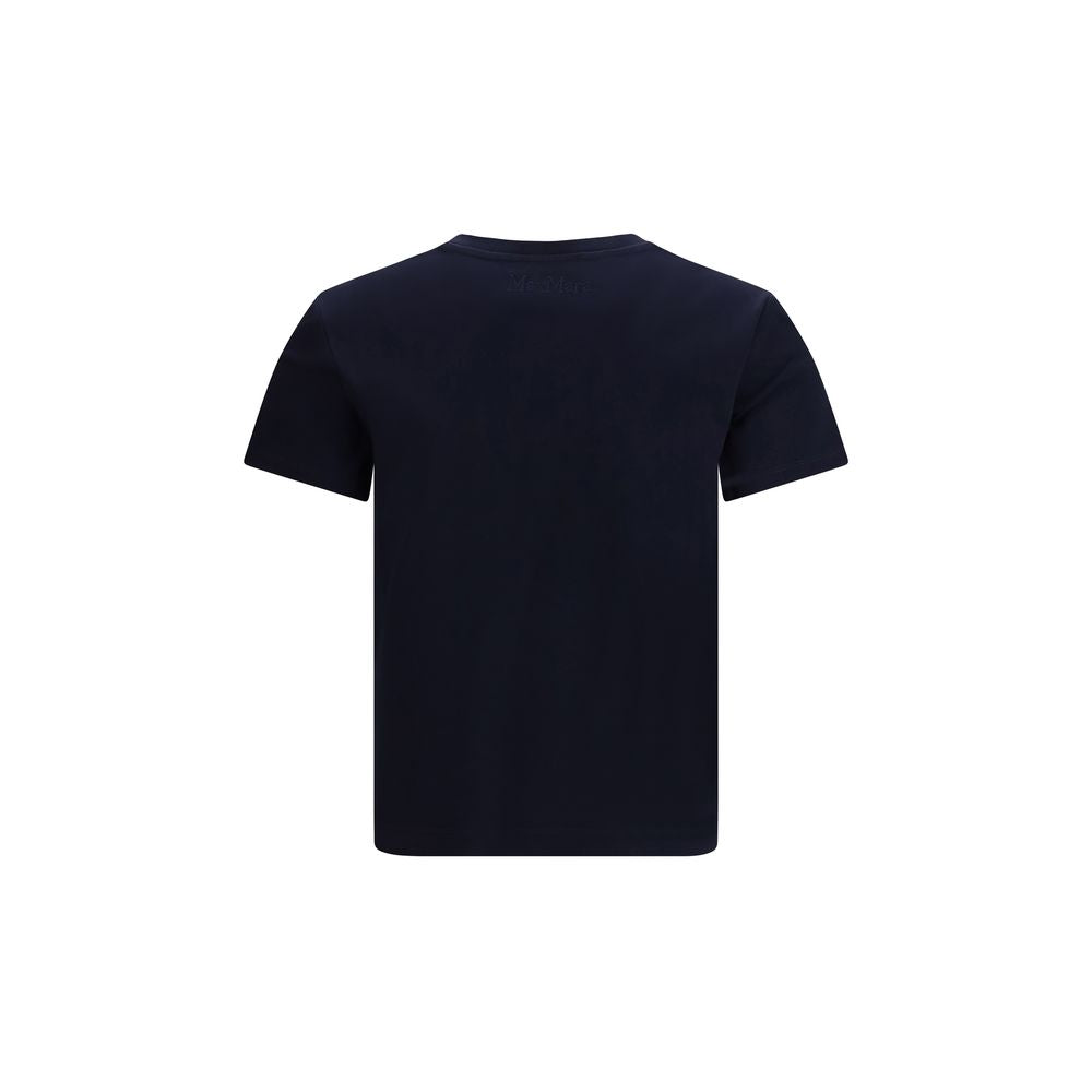 T-Shirt by Max Mara Pure for women in cotton blue showcases a unassuming silhouette, artfully detailed with a refined crew neckline and unassuming for a sophisticated, contemporary look.