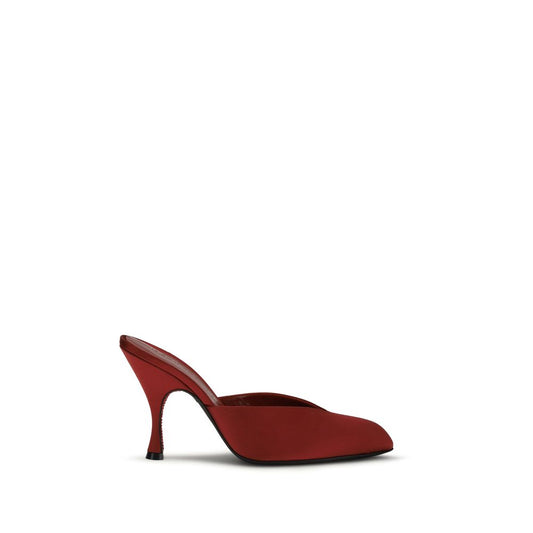 Mules Flat Shoes by Herbert Levine for women in silk suede leather & rhinestone multicolor showcases a dynamic silhouette, artfully capturing Women's Silk Suede Leather & Rhinestone Mules Flat Shoes through its distinctive and elegant almond toe style.