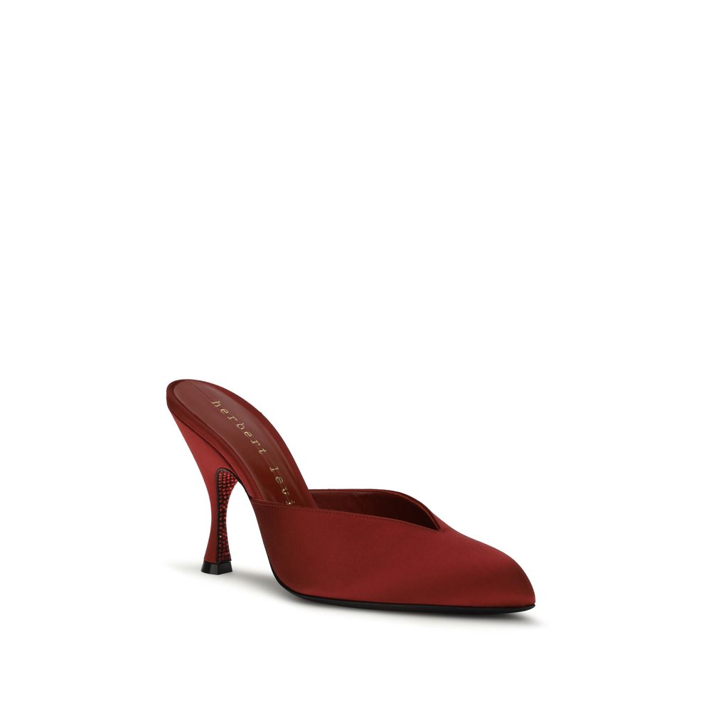 Mules Flat Shoes by Herbert Levine for women in silk suede leather & rhinestone multicolor presents a effortless chic silhouette, showcasing the Women's Silk Suede Leather & Rhinestone Mules Flat Shoes design with a effortless chic and almond toe style for a sophisticated look.