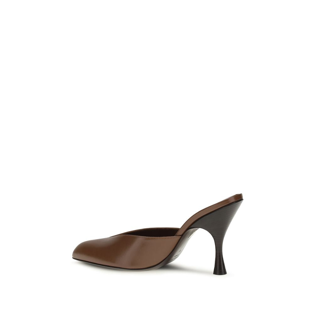 Mules Flat Shoes by Herbert Levine for women in bos taurus calf leather brown features an captivating silhouette, showcasing the captivating style of the Women's Bos Taurus Calf Leather Mules Flat Shoes with its distinct and refined .