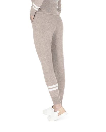 Casual Pants by Crown of Edinburgh Cashmere for women in cashmere beige presents a refined pantology silhouette, artfully defined by a refined pantology , long, and a sophisticated .
