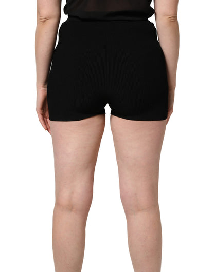 Dolce & Gabbana Women's High Rise Polyester & Viscose Short Trousers - Black