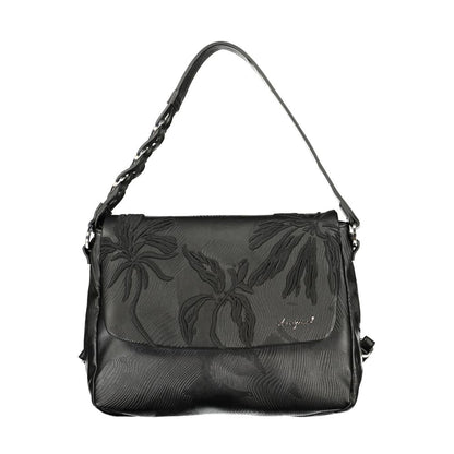 Backpack by Desigual for women in polyurethane black features a architectural Polyurethane Backpack design with a secure , ample , and versatile backpack-strap for a architectural finish.