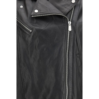 Jacket by PINKO for women in sheep leather black presents a authentic silhouette, artfully detailed with a authentic and functional pockets for a premium authentic finish.