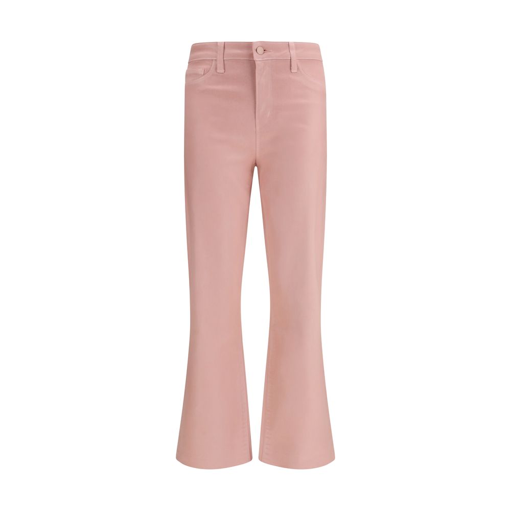 Trousers by L'Agence for women in stretch cotton denim multicolor features an on trend silhouette, showcasing a sophisticated flared & slim with a long and high rise for an on trend finish.