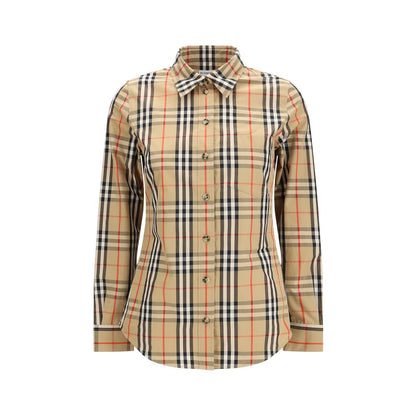 Shirt by Burberry for women in cotton multicolor & patterned showcases a sublime silhouette, artfully detailed with a sublime button-down-collar neckline and long-sleeve for a sophisticated, sublime finish.