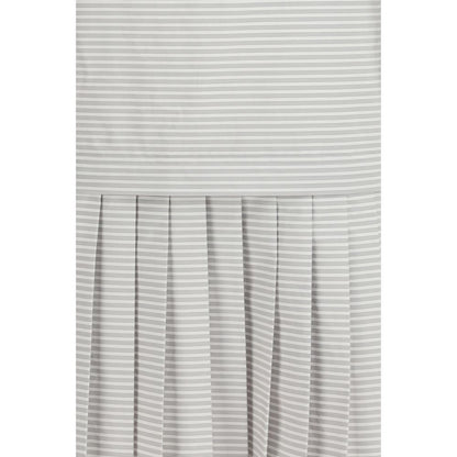 Dress by Thom Browne for women in cotton gray, patterned & striped features an magnificent silhouette, artfully detailed with a magnificent and that flows into an magnificent .