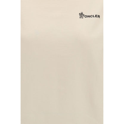 Activewear T-Shirt by Moncler Grenoble for women in cotton beige & print features an contemporary design with , a length, and a contemporary .