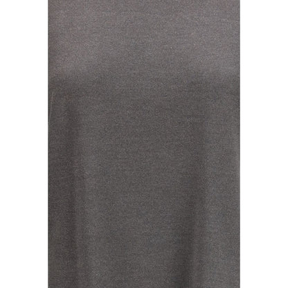 T-Shirt by Brunello Cucinelli for women in silk cashmere polyester & nylon gray showcases a unassuming silhouette, artfully detailed with a refined and unassuming for a sophisticated, contemporary look.