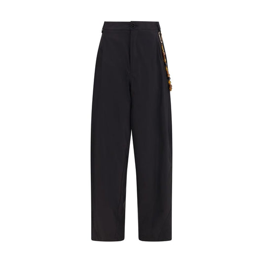 Casual Pants by Darkpark for women in cotton black features an sartorial straight-leg & regular-fit and long with a high rise cut for a sartorial finish.