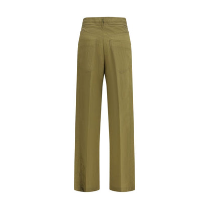 Casual Pants by Darkpark for women in modal polyamide & polyester bicolour, patterned & striped features an sartorial regular-fit & wide and long with a cut for a sartorial finish.