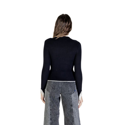 Sweatshirt by Karl Lagerfeld for women in polyamide polester viscose black presents a smart casual silhouette, featuring a smart casual mock neckline and for a sophisticated look.