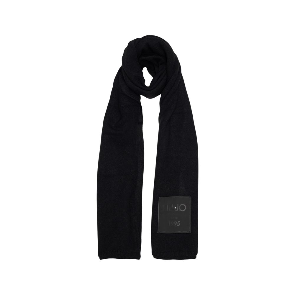 Beanie Hat by Liu Jo for women in poly wool black features a refined silhouette, showcasing the refined design of the Poly Wool Beanie Hat for a sophisticated look.