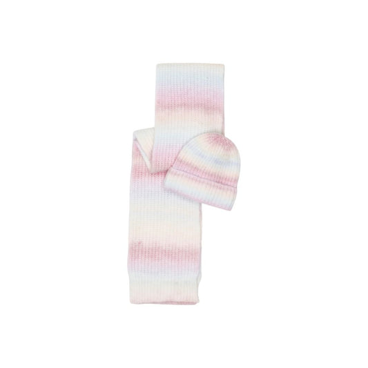 Hooded Beanie Hat by Pieces for women in marabou wool & polyester gradient & multicolor features a refined silhouette, showcasing the refined design of the Lightweight Marabou Wool & Polyester Hooded Beanie Hat for a sophisticated look.