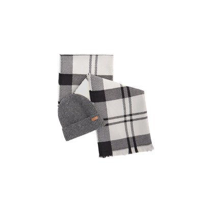 Beanie Hat by Barbour for women in stretch polyester gray & checked presents a urban-chic silhouette, artfully capturing the essence of the urban-chic Stretch Polyester Beanie Hat design for a sophisticated look.