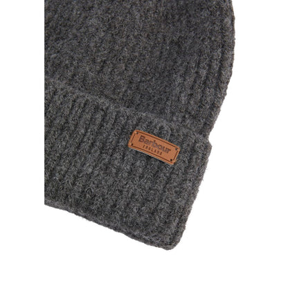 Beanie Hat by Barbour for women in stretch polyester gray & checked features a distinguished knit construction, showcasing the sophisticated silhouette and distinguished finish of the Stretch Polyester Beanie Hat.