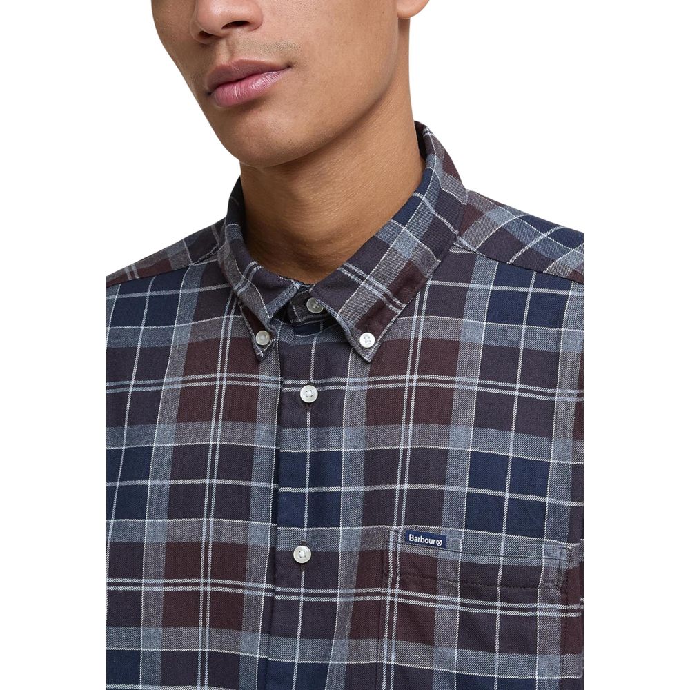 Shirt by Barbour for men in cotton showcases a sleek silhouette, elegantly detailed with a sleek and for a sleek finish.