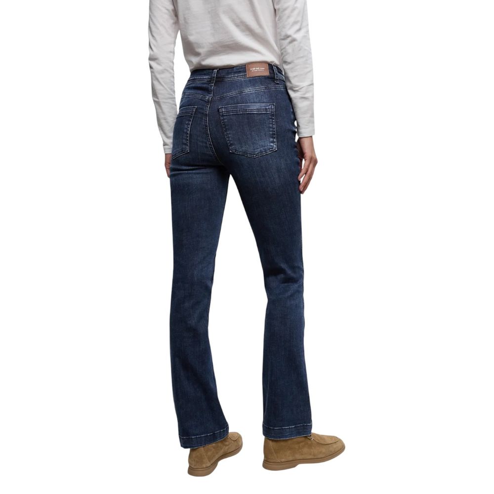 Jeans by Street One for women in stretch denim cotton blue presents a refined pantology silhouette, artfully defined by a refined pantology skinny & slim, long, and a sophisticated .