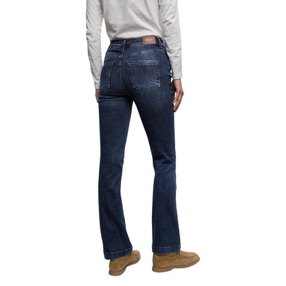 Jeans by Street One for women in stretch denim cotton blue presents a refined pantology silhouette, artfully defined by a refined pantology skinny & slim, long, and a sophisticated .