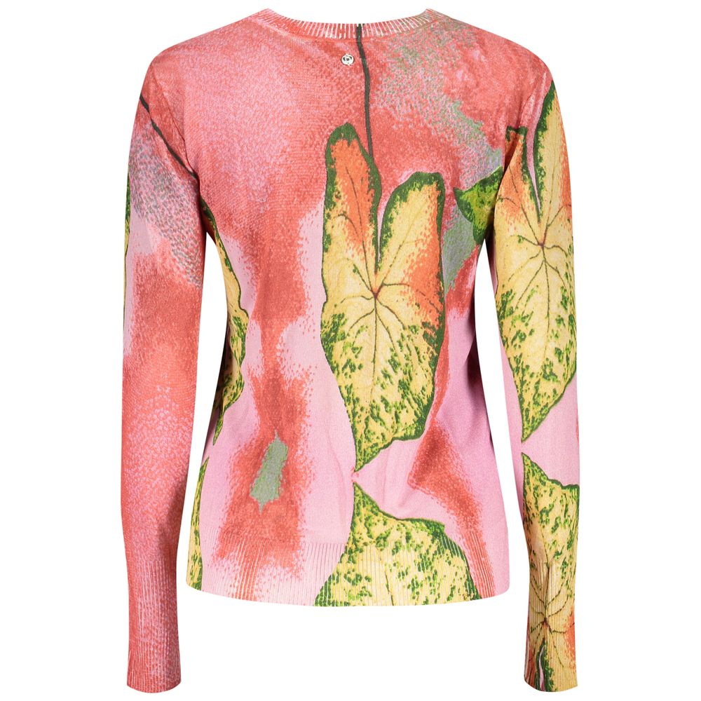 Sweatshirt by Desigual for women in linen polyamide & viscose pink & print showcases a slouchy chic silhouette, artfully detailed with a slouchy chic and for a slouchy chic finish.