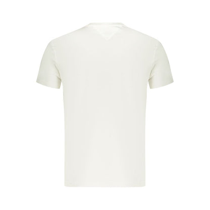 T-Shirt by Tommy Hilfiger for men in cotton white showcases a chic silhouette, artfully detailed with a chic crew neckline and for a chic finish.