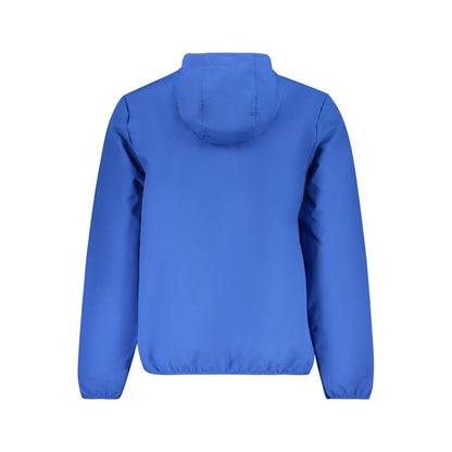 Hooded Windbreaker Jacket by Norway 1963 for men in polyester blue features an stylish silhouette, showcasing a sophisticated hooded neckline and performance-driven pockets, hooded & windproof for a premium, stylish look.