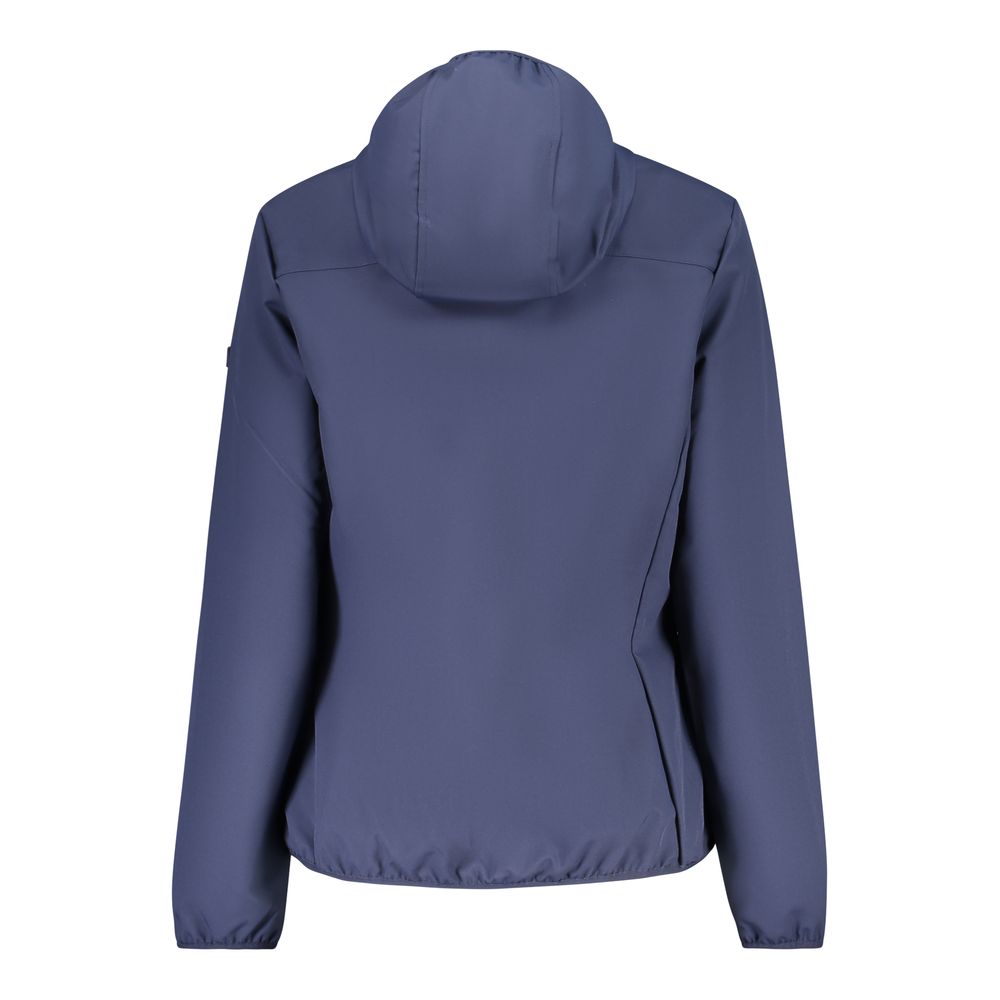 Hooded Windbreaker Jacket by Norway 1963 for women in polyester blue features an stylish silhouette, showcasing a sophisticated hooded neckline and performance-driven pockets, hooded & windproof for a premium, stylish look.