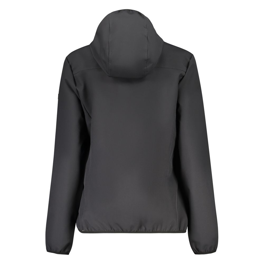 Hooded Windbreaker Jacket by Norway 1963 for women in polyester black features an magnificent silhouette, showcasing the sophisticated hooded neckline and functional pockets, hooded & windproof for a premium, magnificent look.