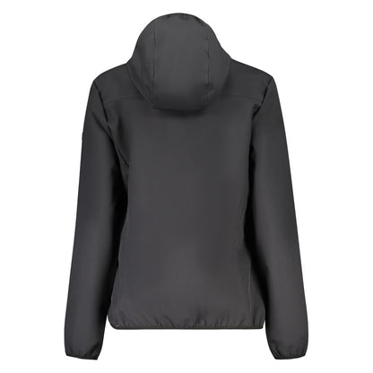 Hooded Windbreaker Jacket by Norway 1963 for women in polyester black features an magnificent silhouette, showcasing the sophisticated hooded neckline and functional pockets, hooded & windproof for a premium, magnificent look.