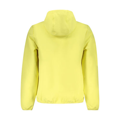 Hooded Windbreaker Jacket by Norway 1963 for men in polyester yellow features an magnificent silhouette, showcasing the sophisticated and functional pockets, hooded & windproof for a premium, magnificent look.