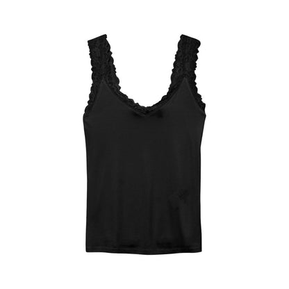 Tank Top by Vero Moda for women in strech viscose black showcases a sublime silhouette, with sleeveless and v-neck neckline details for a sublime finish.